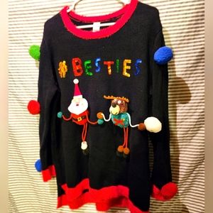 Ladies Christmas Sweater-1X-Besties!